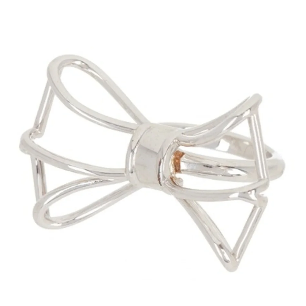 Ted Baker London Gizele SILVER Geometric Bow Ring